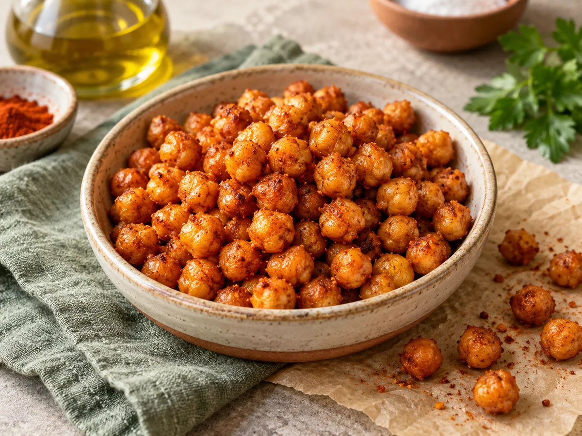 Geröstete Kichererbsen mit Paprika